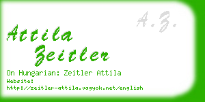 attila zeitler business card